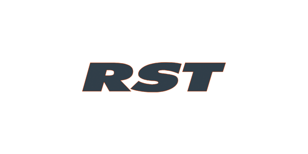 Logotipo de RST, que simboliza la colaboración de Linbo Transportation Tech con la reconocida marca de sistemas de suspensión de alto rendimiento en vehículos eléctricos.