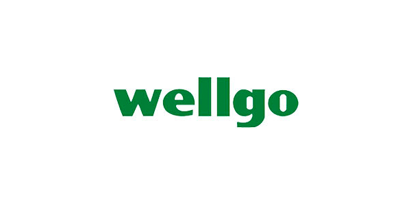 Logotipo de Wellgo, que simboliza la colaboración de Linbo Transportation Tech con la marca reconocida conocida por sus pedales y componentes de bicicleta de alta calidad.